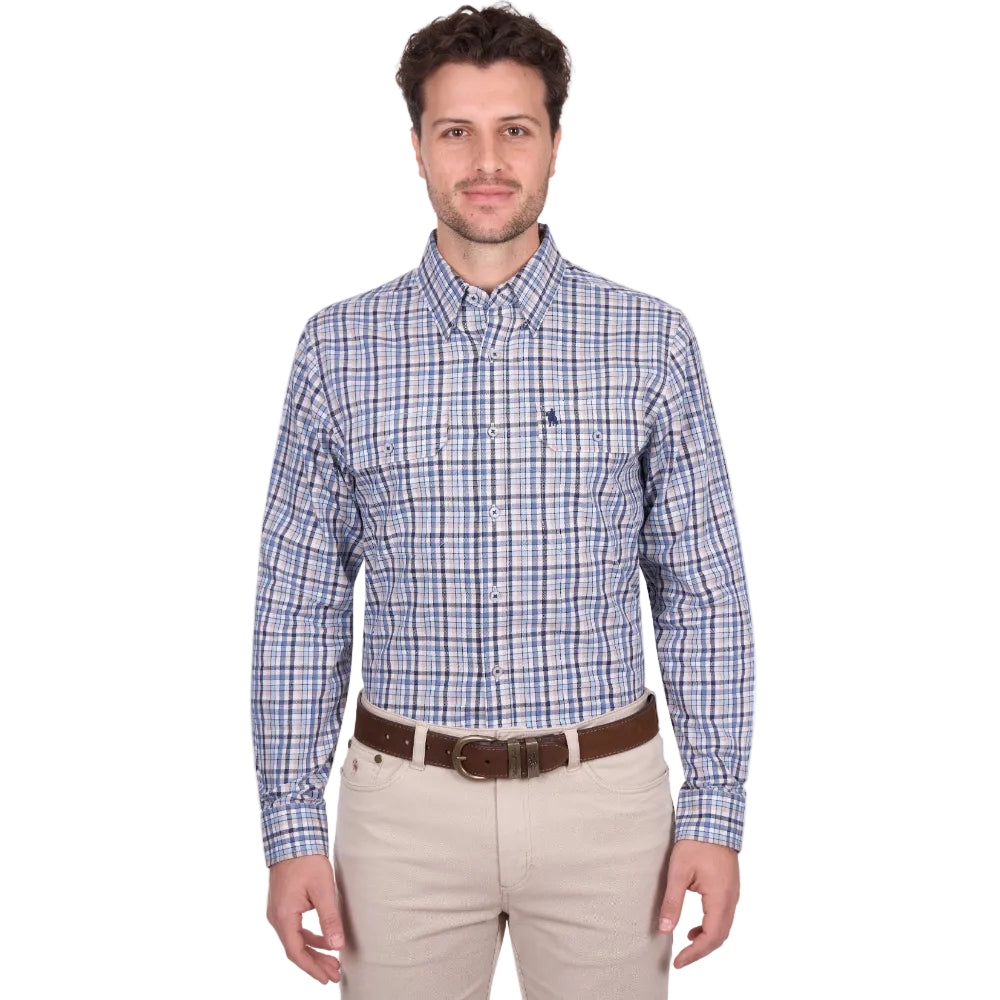 Thomas Cook Mens Shirt | Patrick | Blue / Tan