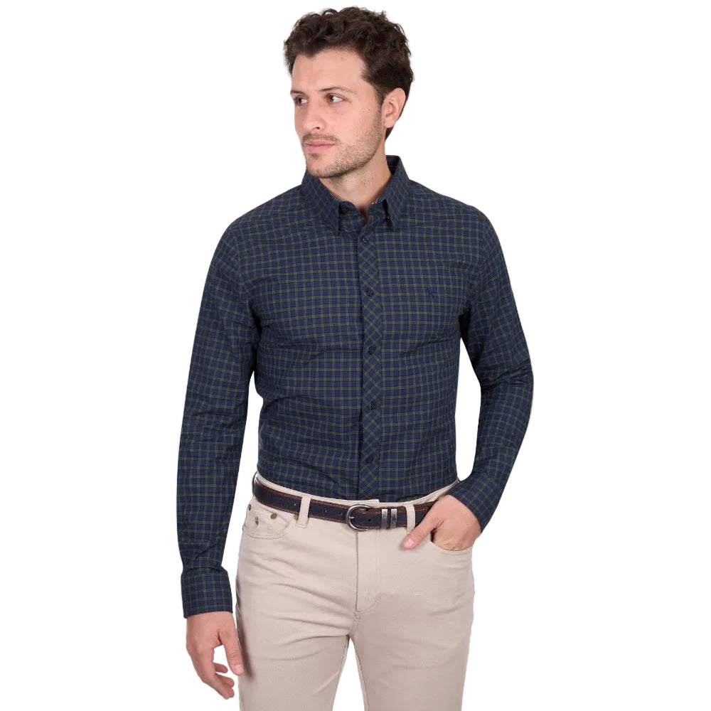 Thomas Cook Mens Tailored Shirt | Charles | Navy / Green