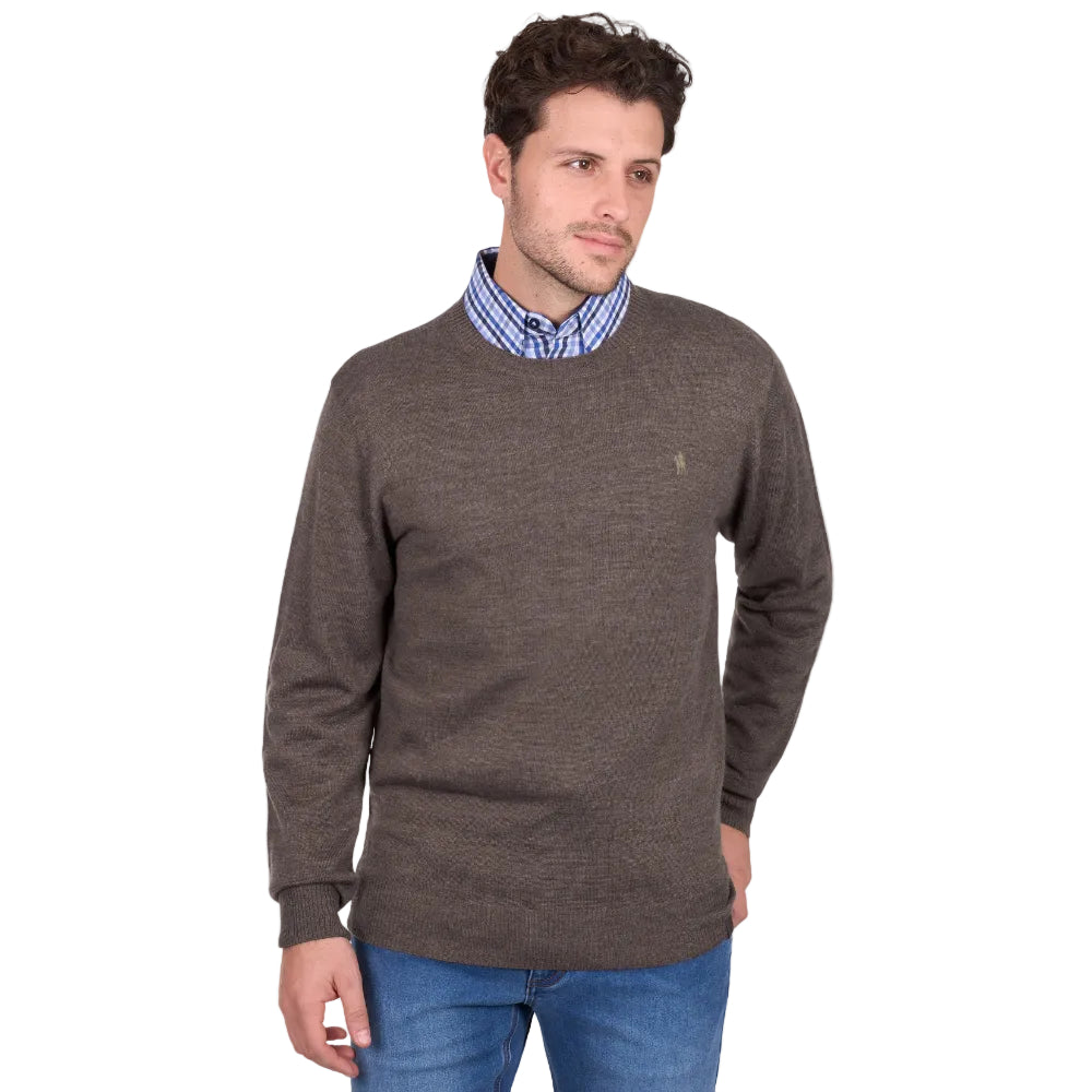Thomas Cook Mens Crew Jumper | Blair | Tan Marle