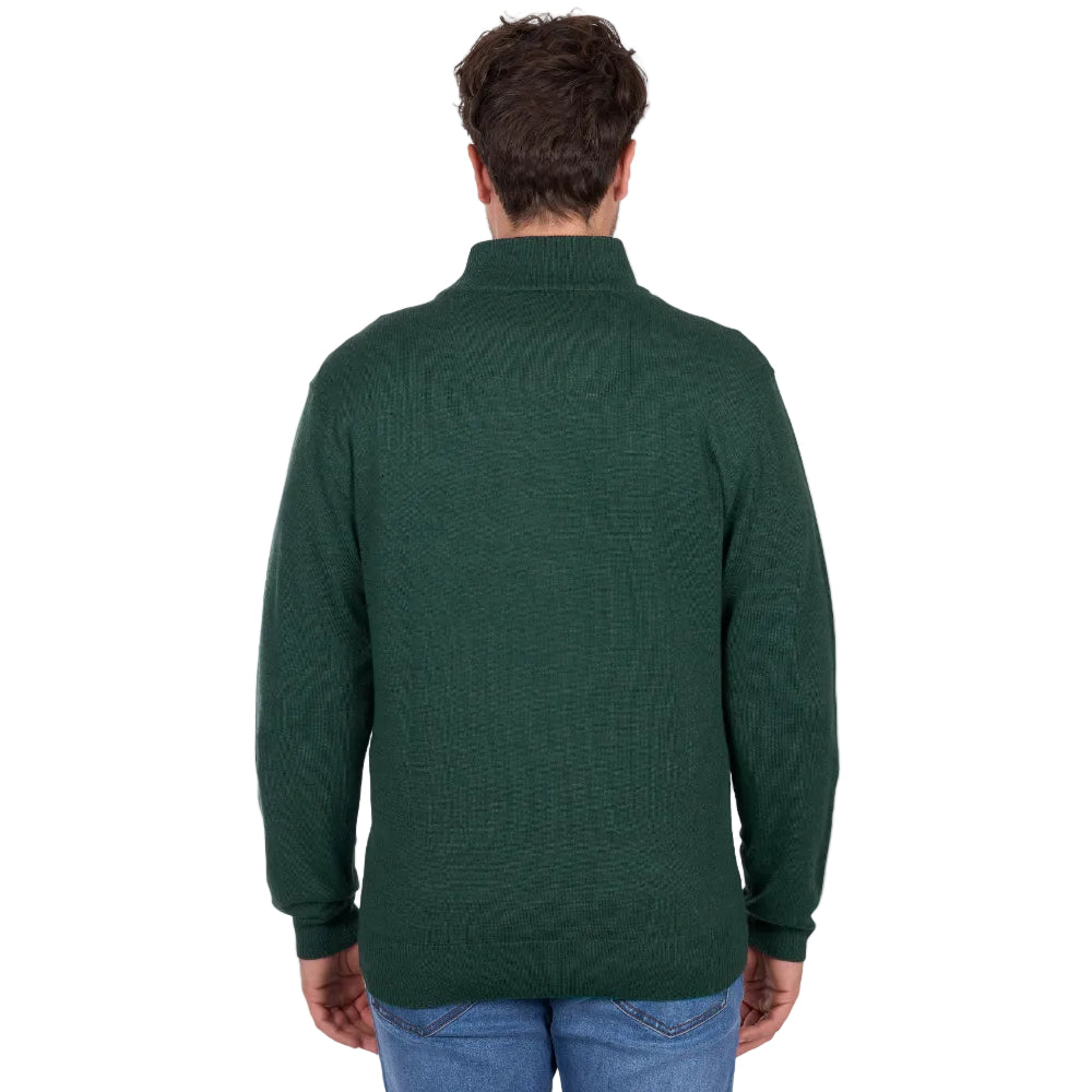 Thomas Cook Mens Jumper | Ray 1/4 Zip | Olive Marle