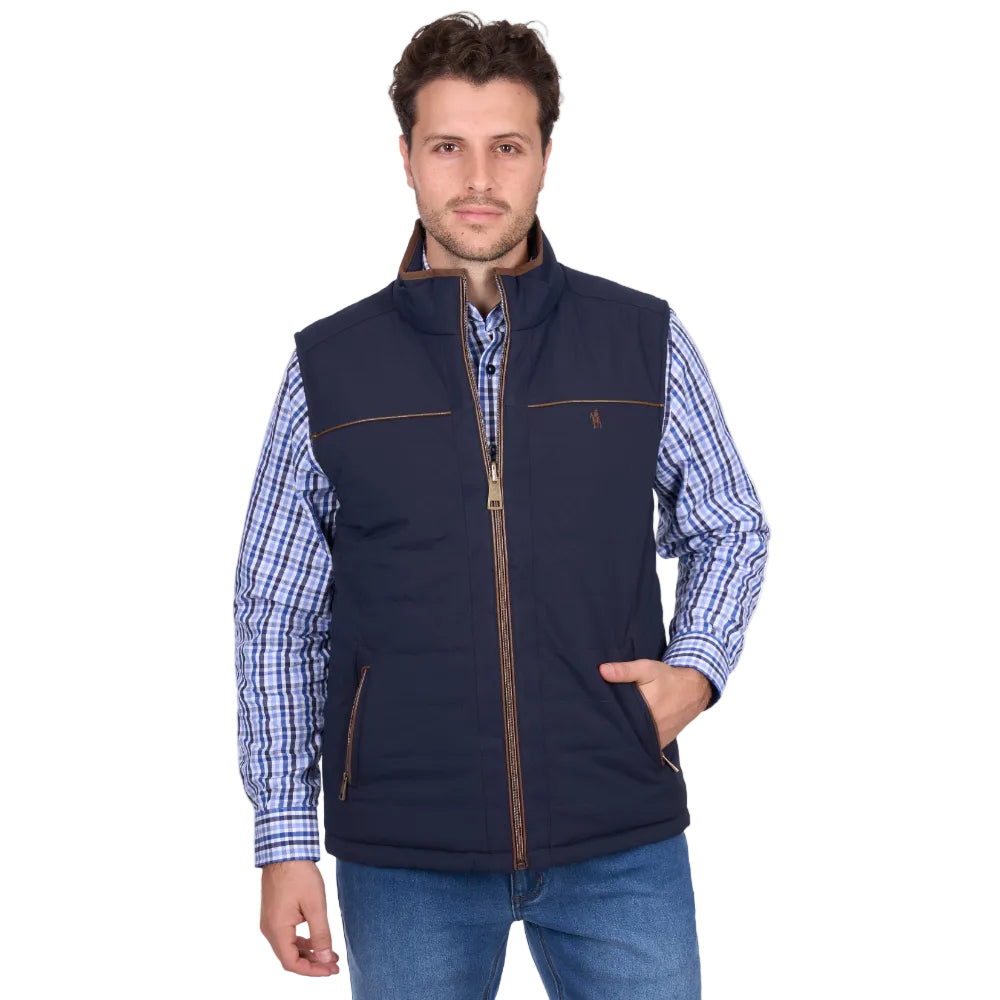 Thomas Cook Mens Vest | Toby Reversible | Navy / Tan