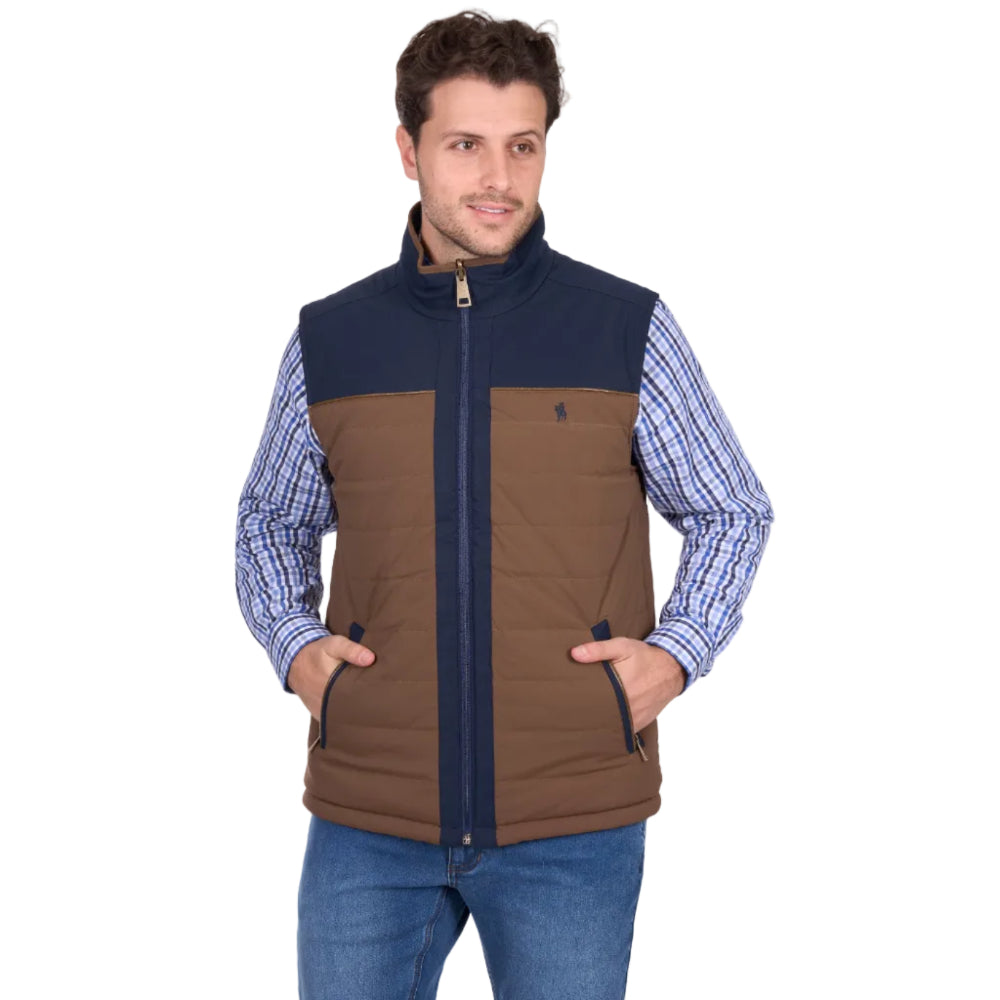 Thomas Cook Mens Vest | Toby Reversible | Navy / Tan