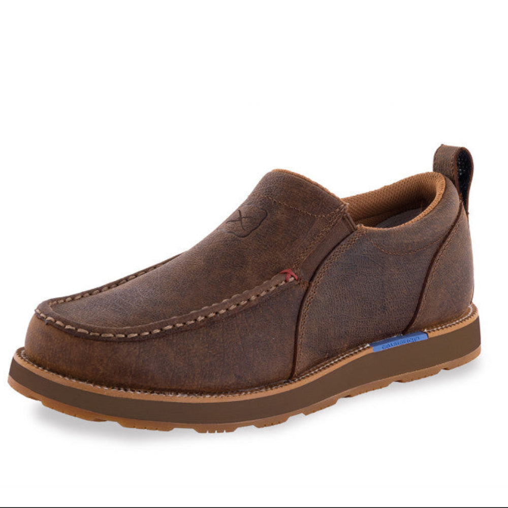 Twisted X Mens Slip-On Shoe | Cellstretch Wedge | Brunette
