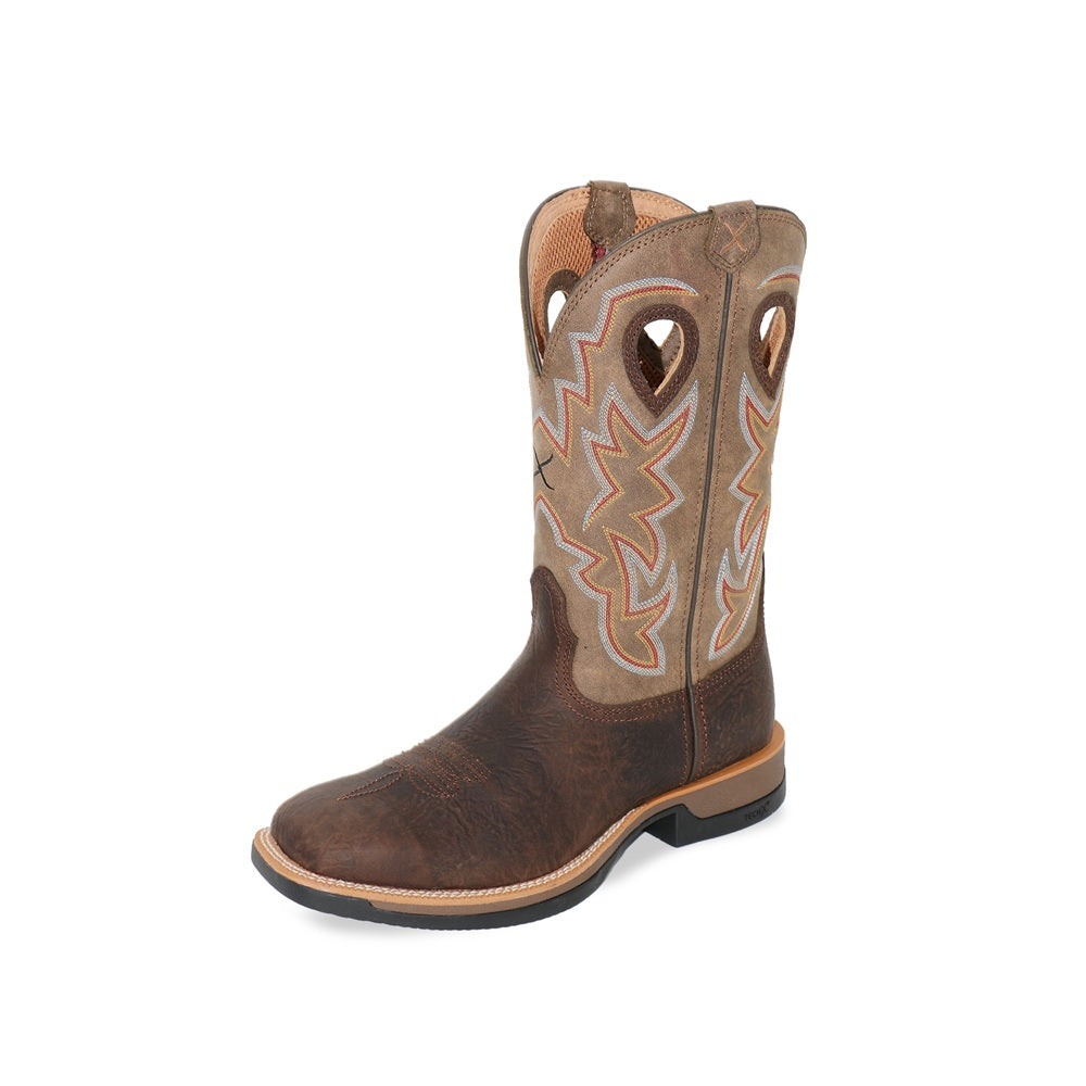 Twisted X Mens Western Boot | 12 Tech X 1 | Brown / Bomber