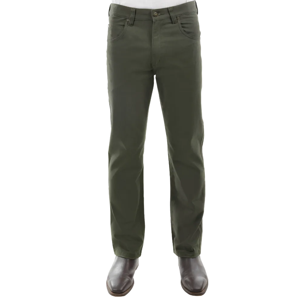 TC MENS STRETCH MOLESKIN | OLIVE | 32 LEG