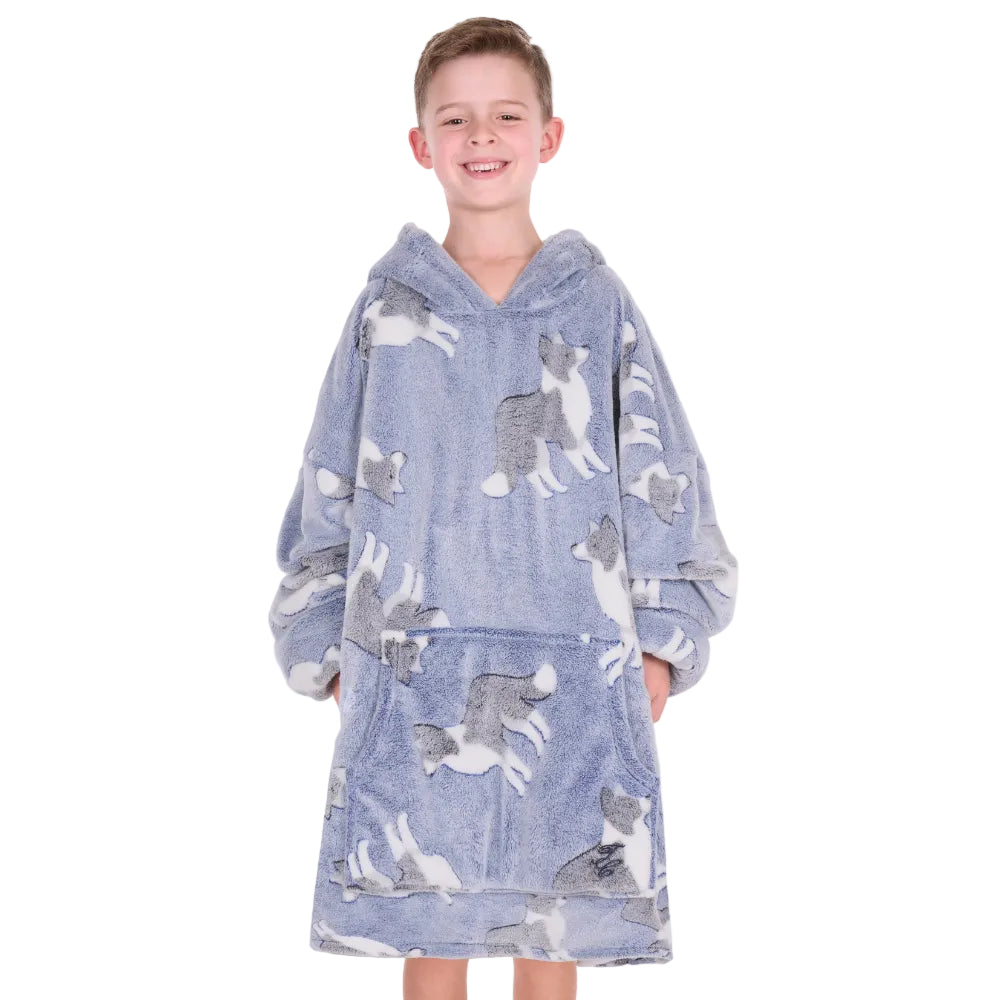 Thomas Cook Kids Snuggle Hoodie | Dog Print | Blue