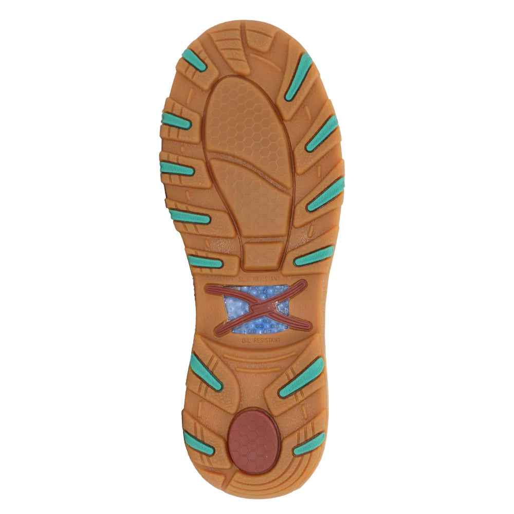Twisted X Womens Slip On | Cellstretch Barbed | Brown / Teal