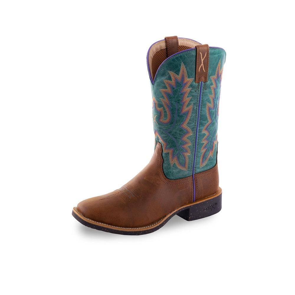Twisted X Womens Boots | 11 Tech X2 | Cinnamon / Turquoise