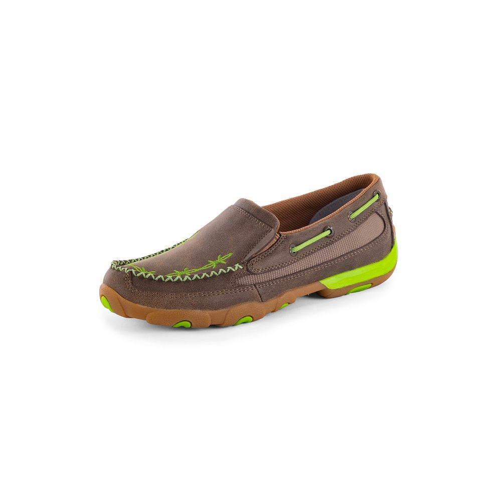 Twisted X Womens Barbed Moc Slip on | Bomber / Emerald