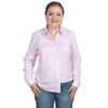 Just Country Brooke Womens Workshirt | Full Button Bamboo Blend | Pink Houndstooth