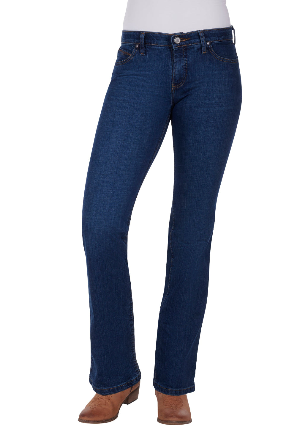 Wrangler Womens Q-Baby | Mid Rise | Bootcut | Tuff Buck | 34 Leg