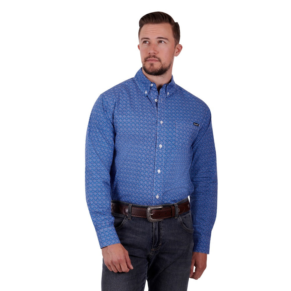 Wrangler Men's Shirt | Declan | Blue / Red