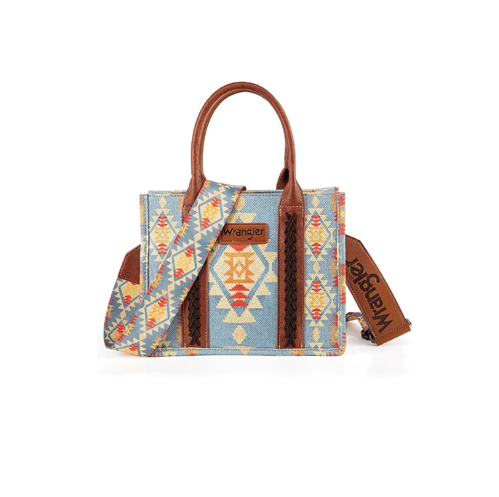 Wrangler South Western Crossbody Bag | Blue / Tan