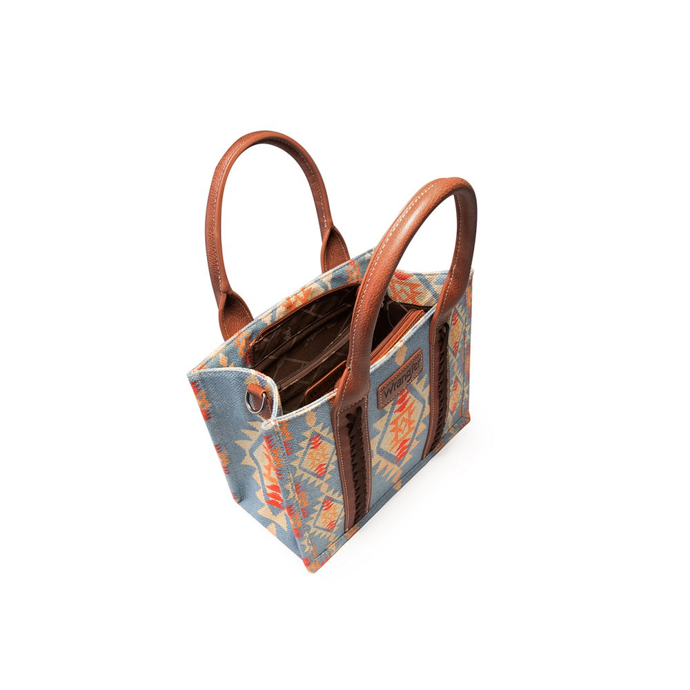 Wrangler South Western Crossbody Bag | Blue / Tan