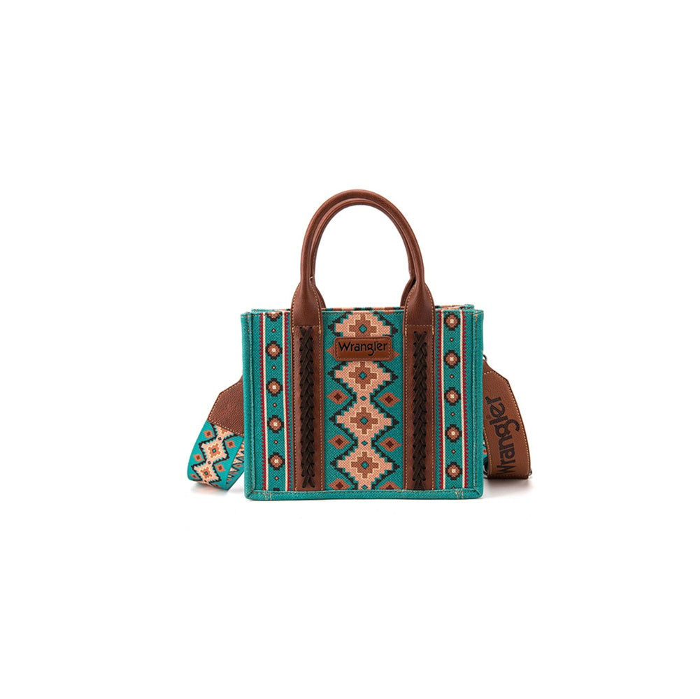 Wrangler South Western Crossbody Bag | Turquoise / Tan