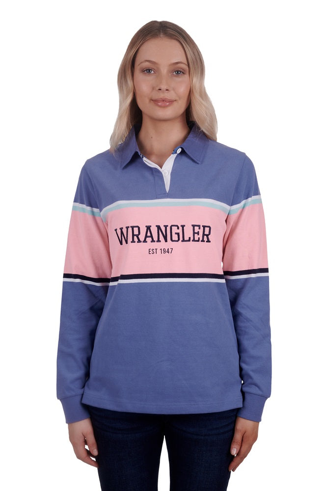 Wrangler Womens Rugby | Nicki | Blue / Pink