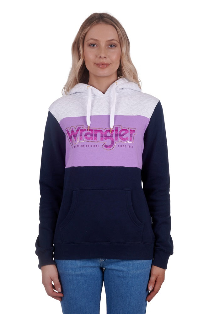 Wrangler Womens Hoodie | Salley | Navy / White