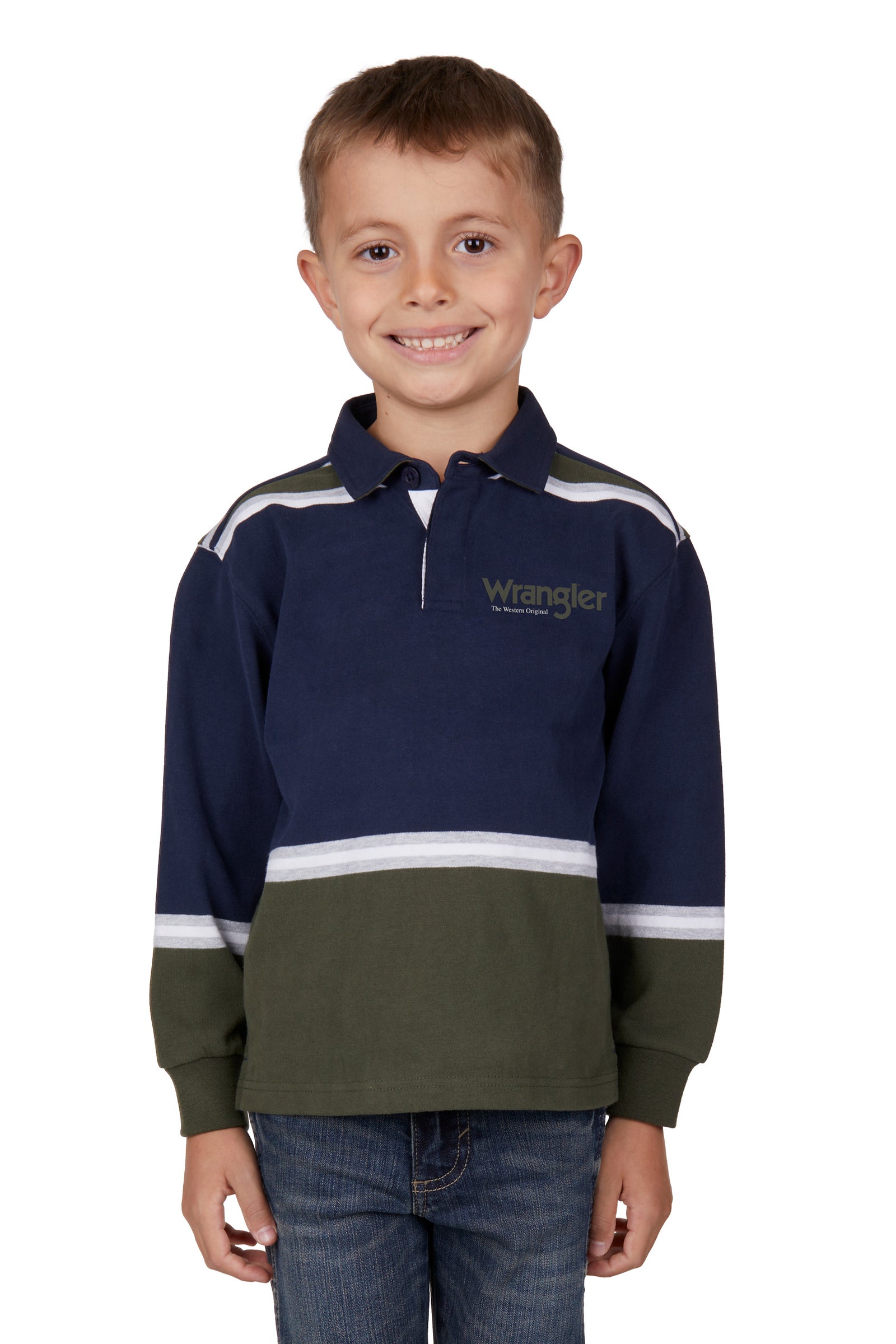 Wrangler Boys Rugby | Richard | Cypress / Navy