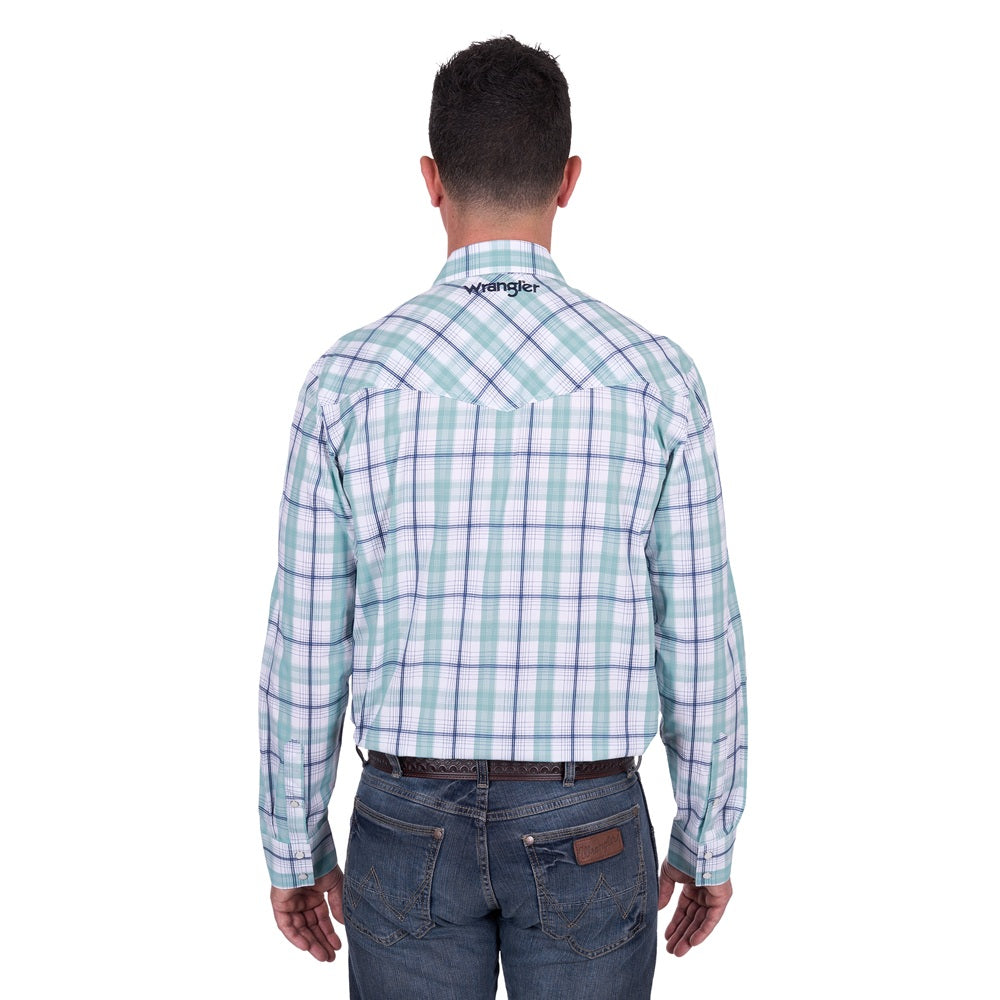 Wrangler Mens Shirt | Jacob | Green / White
