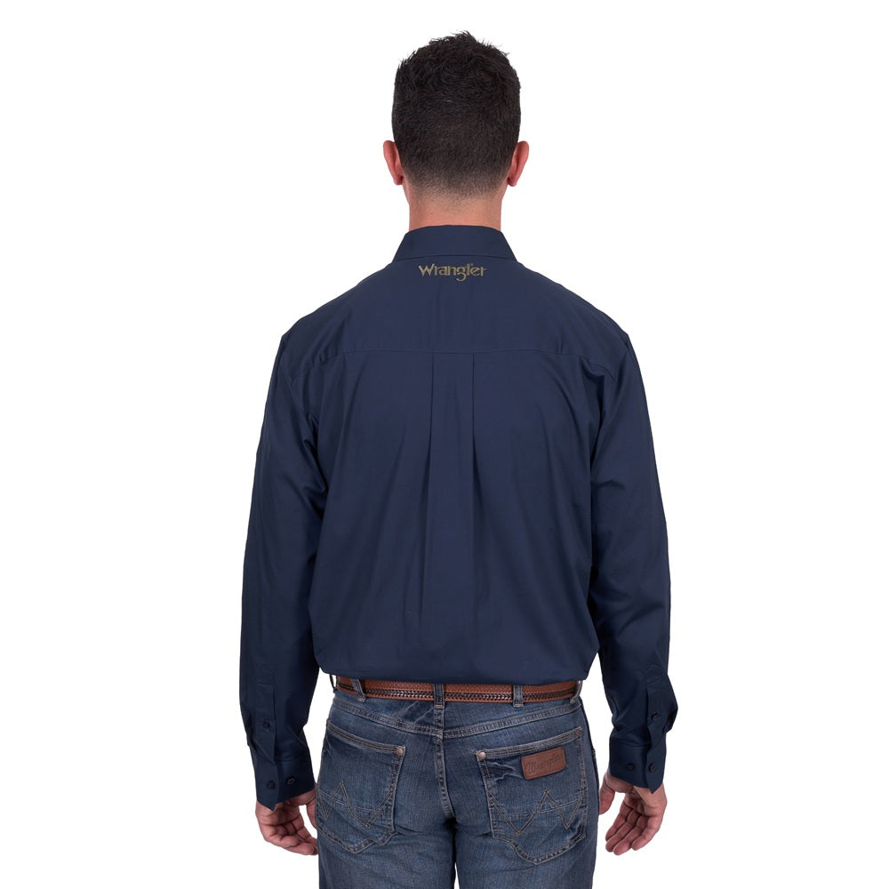 Wrangler Mens Logo Shirt | Brad | Navy
