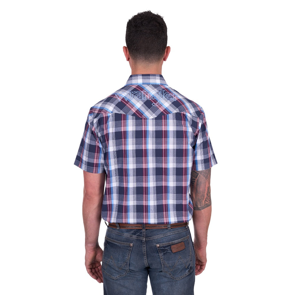Wrangler Mens Shirt | Phillip | Navy / Red
