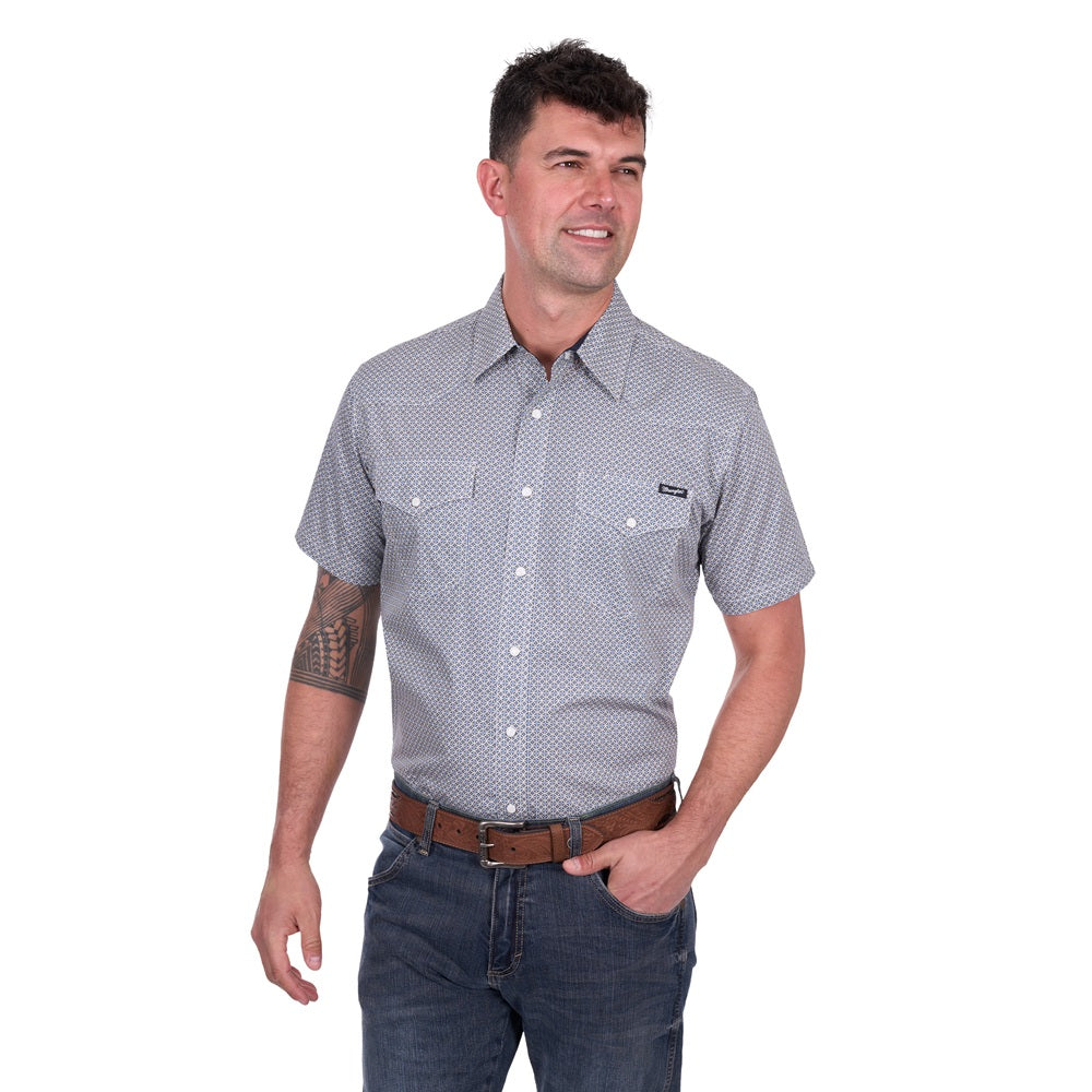 Wrangler Mens Shirt | Jimmy | Navy / Gold

