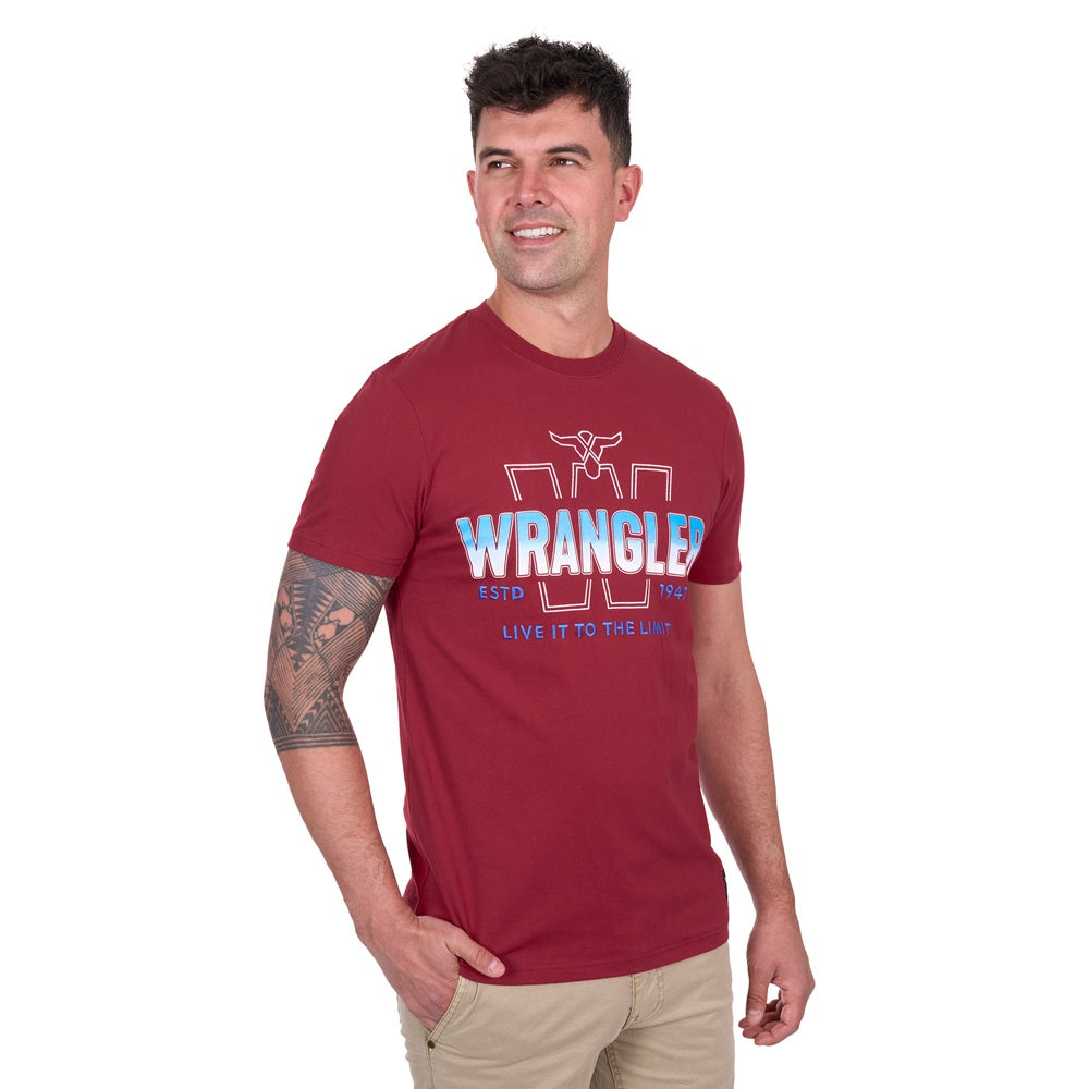 Wrangler Mens T-Shirt | Wesley | Red
