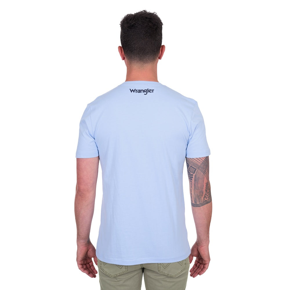 Wrangler Mens T-Shirt | Roy | Light Blue
