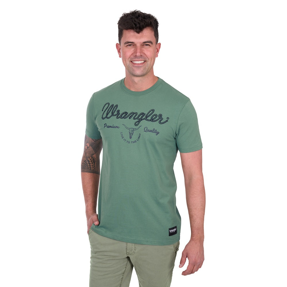 Wrangler Mens T-Shirt | Arthur | Sage
