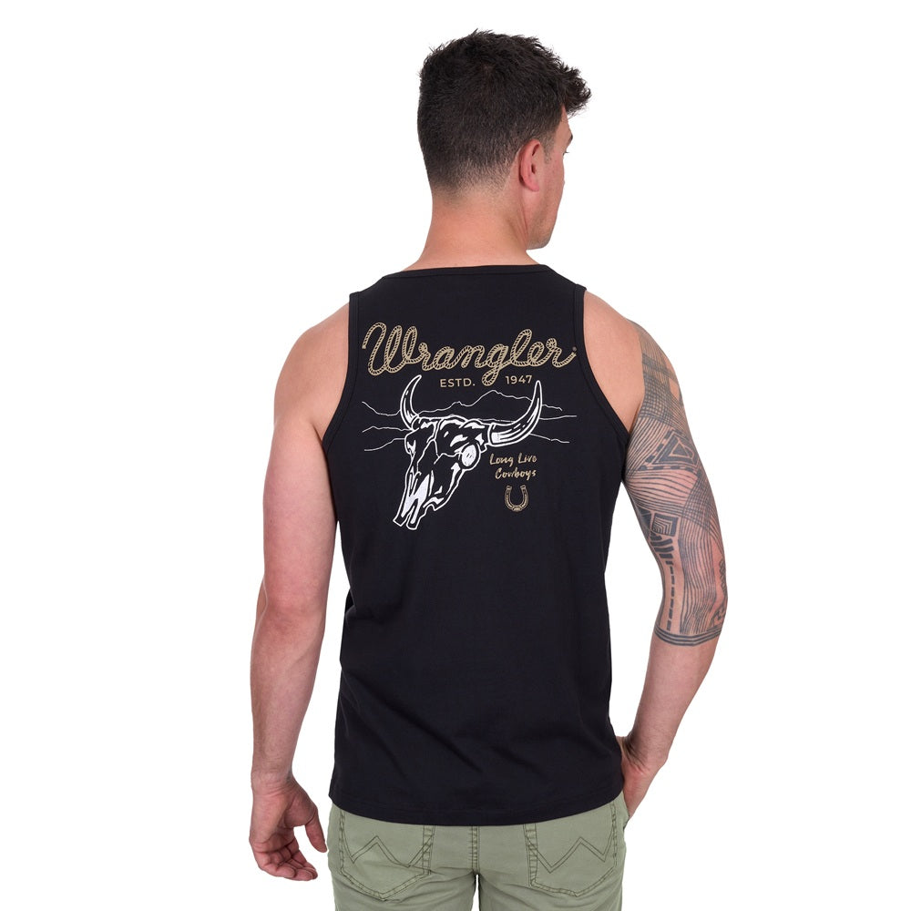 Wrangler Mens Singlet | Damon | Black

