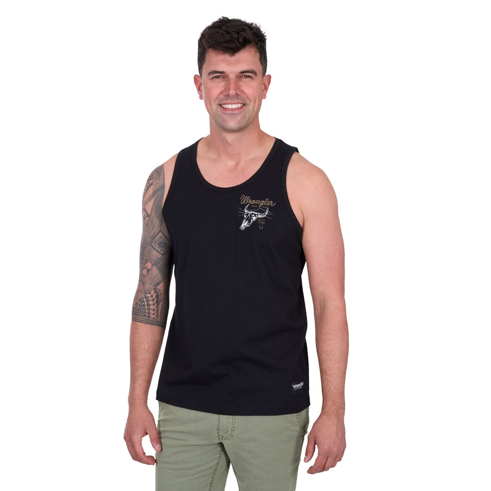 Wrangler Mens Singlet | Damon | Black
