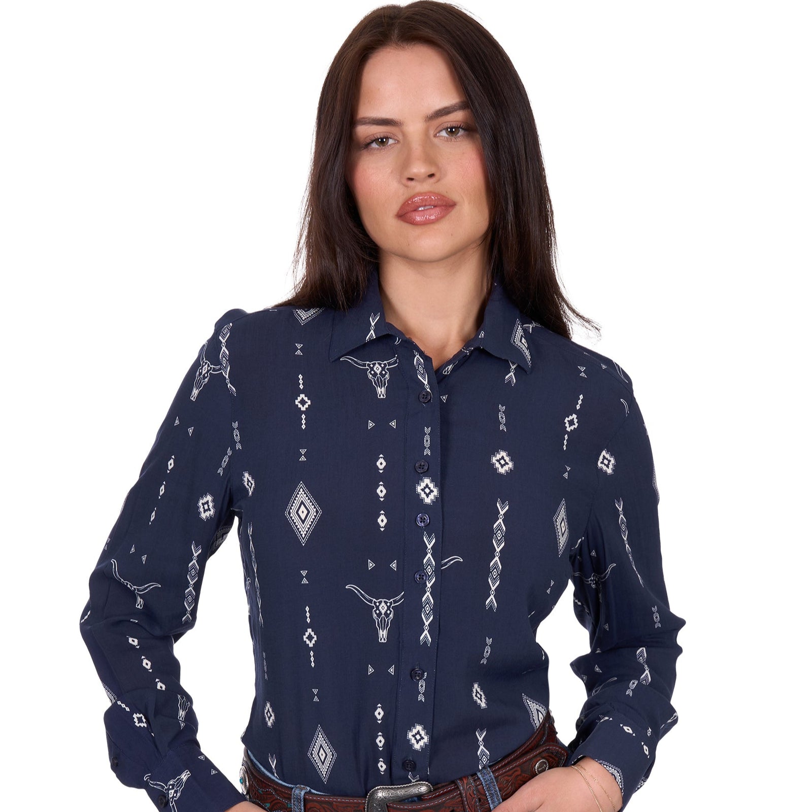 Wrangler Womens Shirt | Austin | Long Sleeve Navy