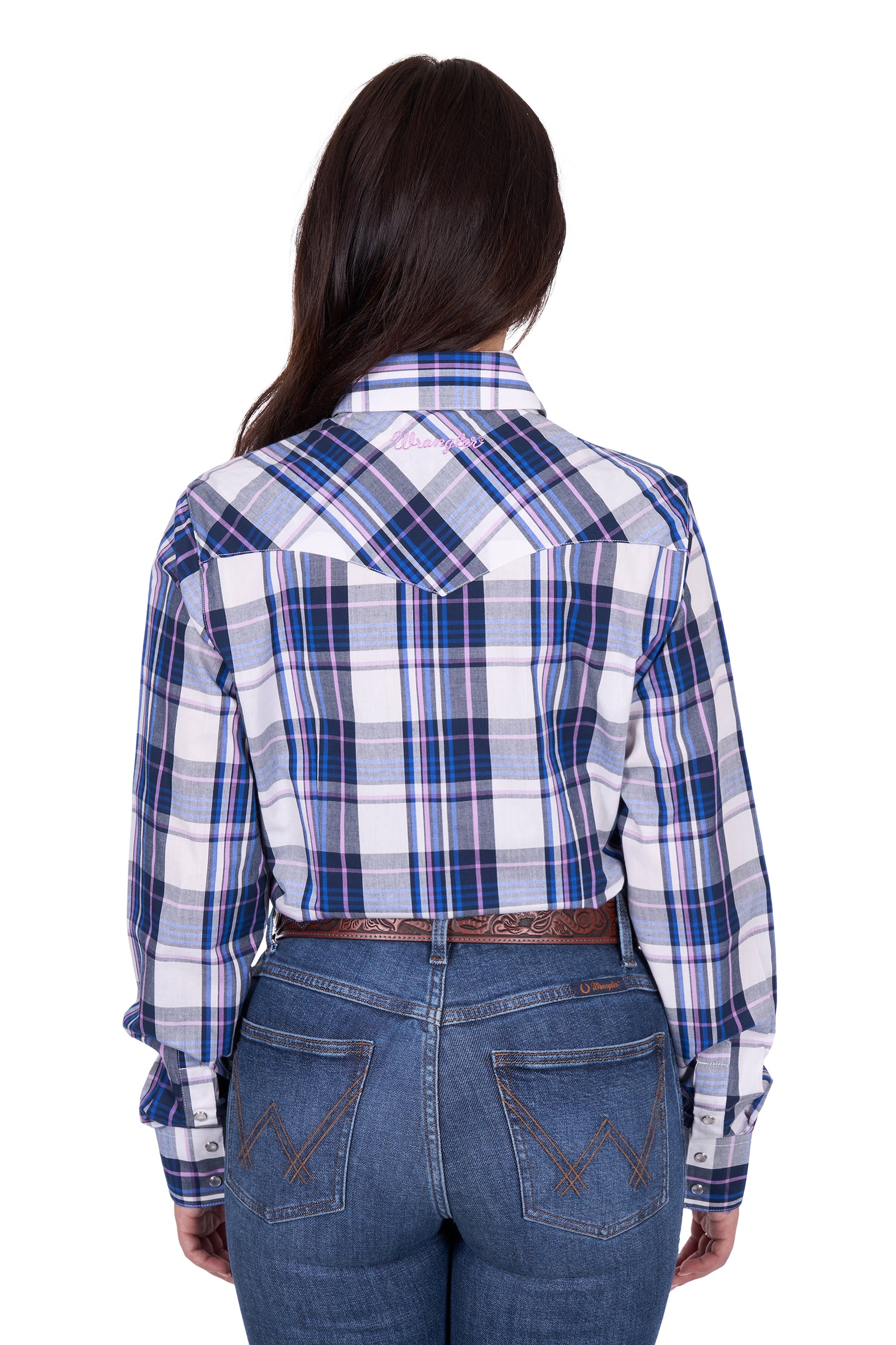 Wrangler Womens Shirt | Peyton | Long Sleeve Pink Check