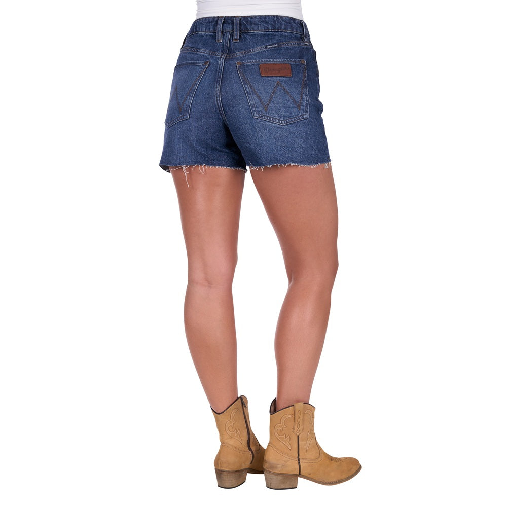 Wrangler Womens Shorts | Samantha | High-Rise | Vintage Indigo
