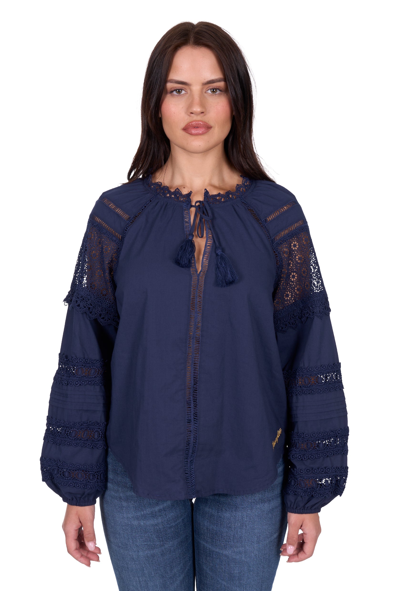 Wrangler Womens Blouse | Tamara | Long Sleeve Navy