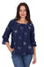 Wrangler Womens Blouse | Camilla | 3/4 Sleeve Navy