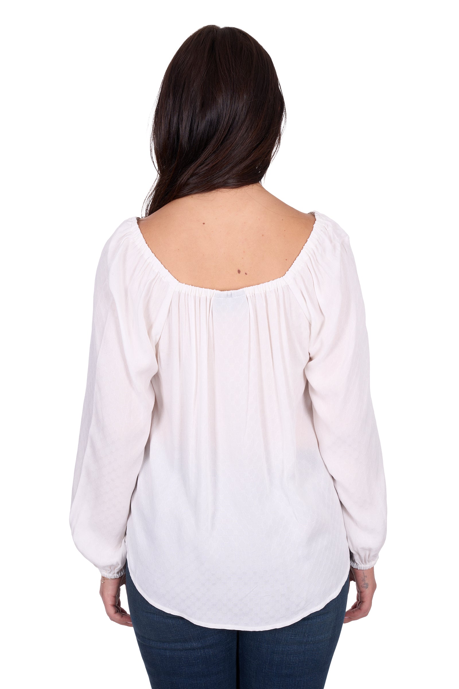 Wrangler Womens Blouse | Daria | Long Sleeve Ivory