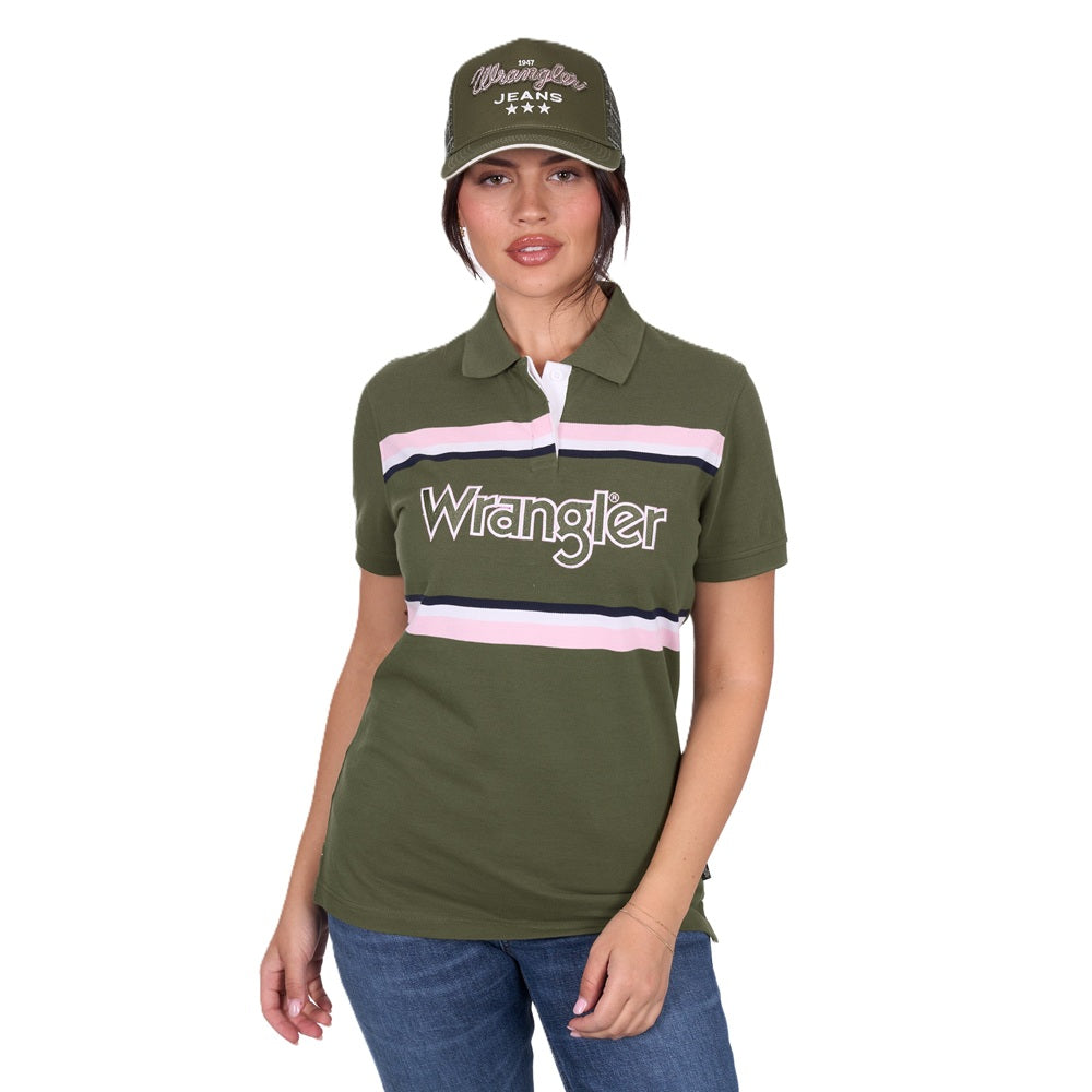 Wrangler Womens Polo | Hallie | Olive

