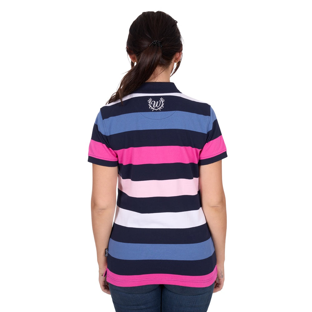 Wrangler Womens Polo | Whitney | Navy / Pink
