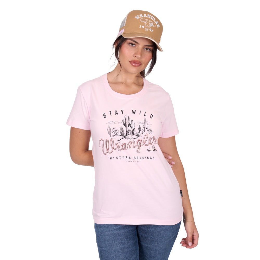 Wrangler Womens T-Shirt | Tahlia | Blush

