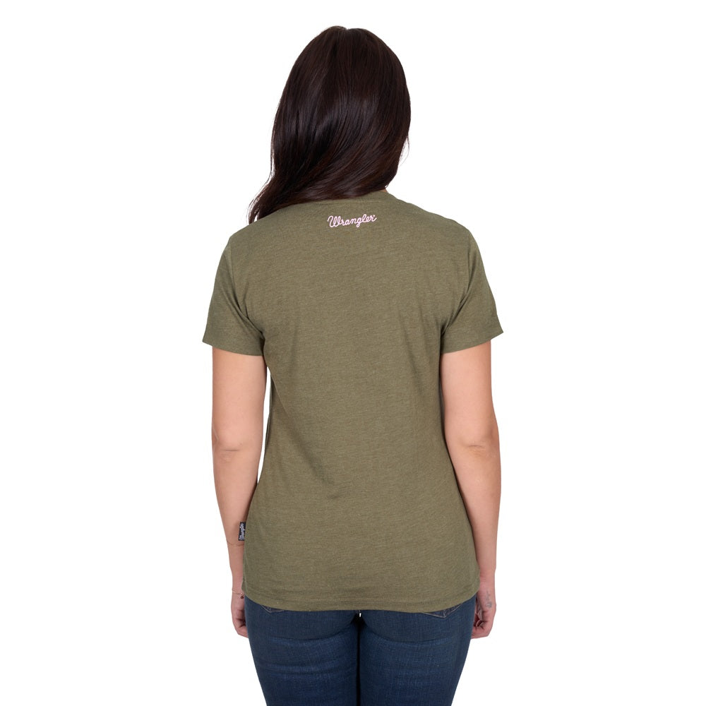 Wrangler Womens T-Shirt | Jenny | Khaki Marle
