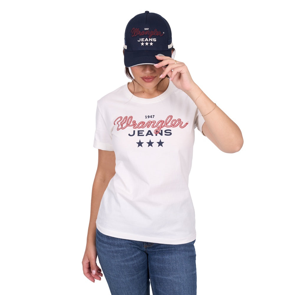 Wrangler Womens T-Shirt | Piper | Cream
