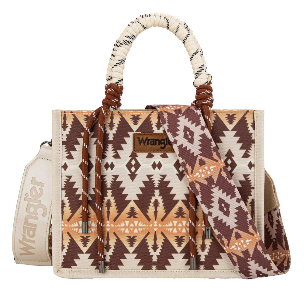 Wrangler Hand Bag | Southwestern Rope Handle | Mocha