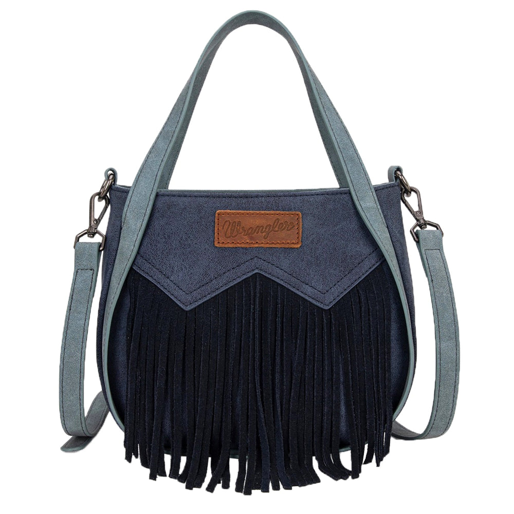 Wrangler Hand Bag | Two Tone Fringe | Navy