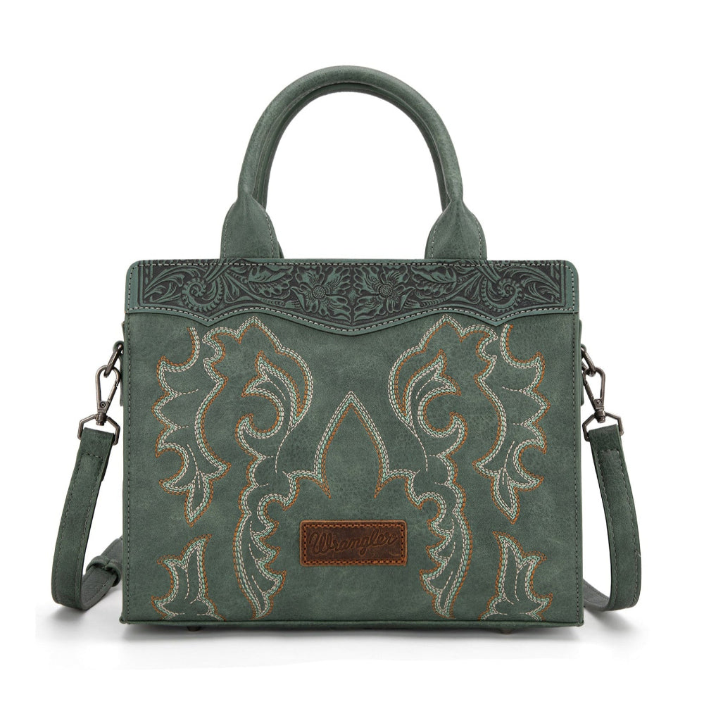 Wrangler Crossbody Bag | Embroidered | Sage