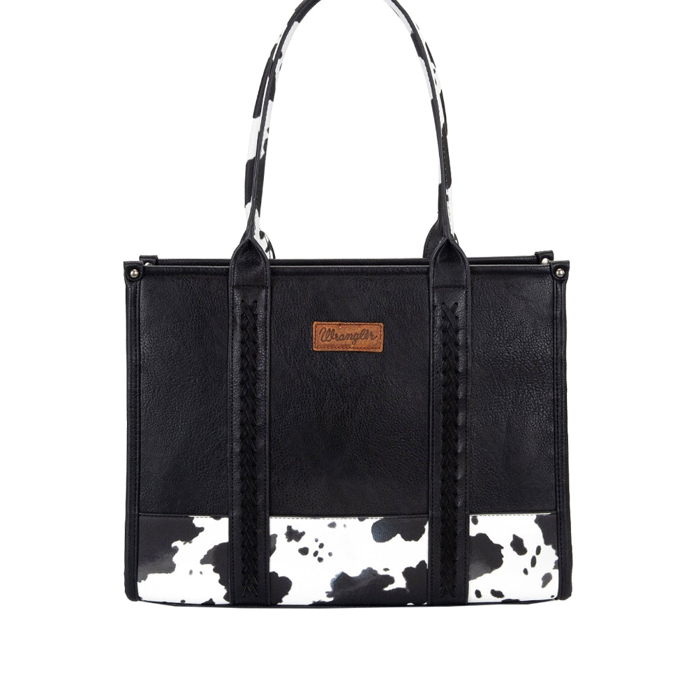 Wrangler Tote Bag | Cowprint | Black