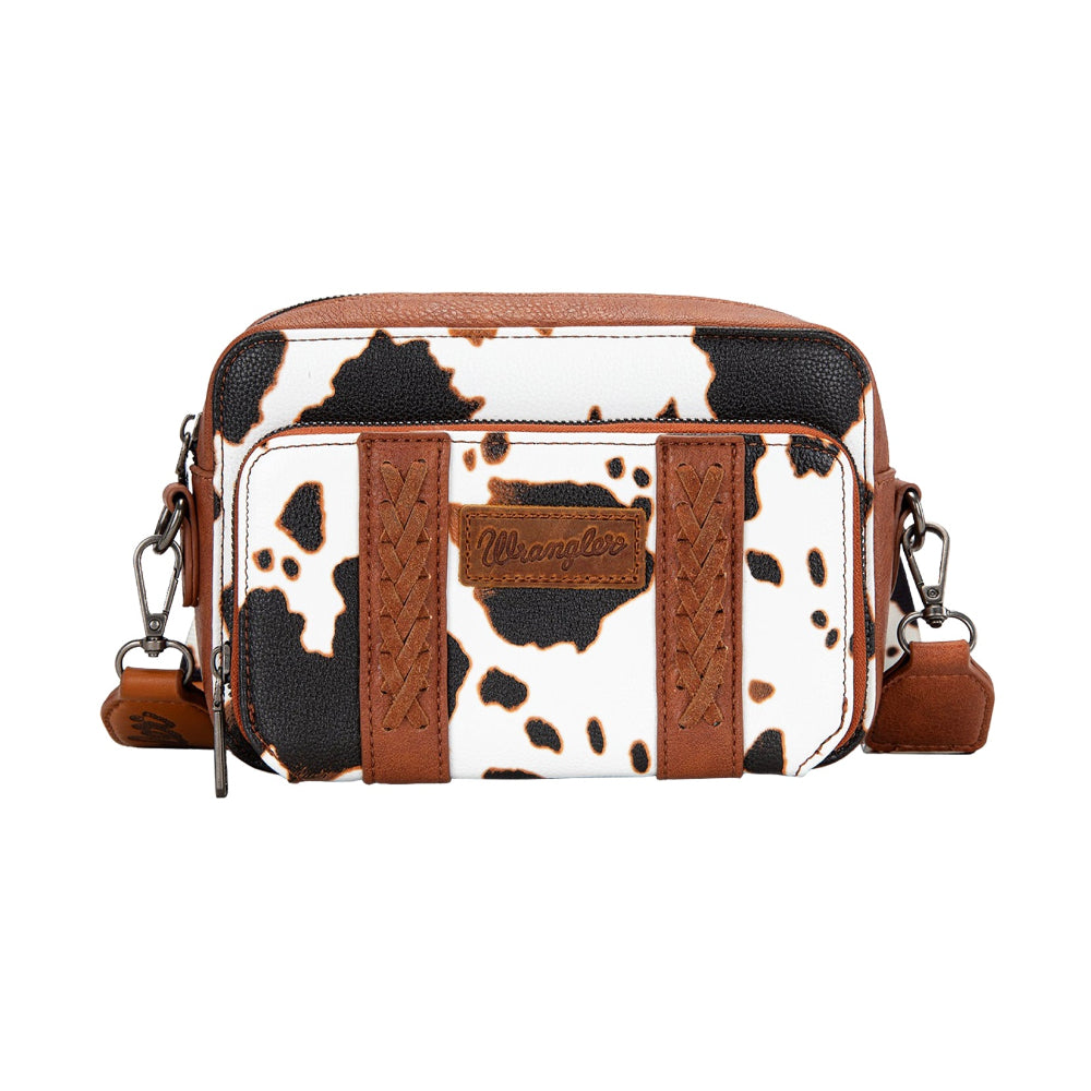 Wrangler Crossbody Bag | Cowprint | Dark Tan | Small