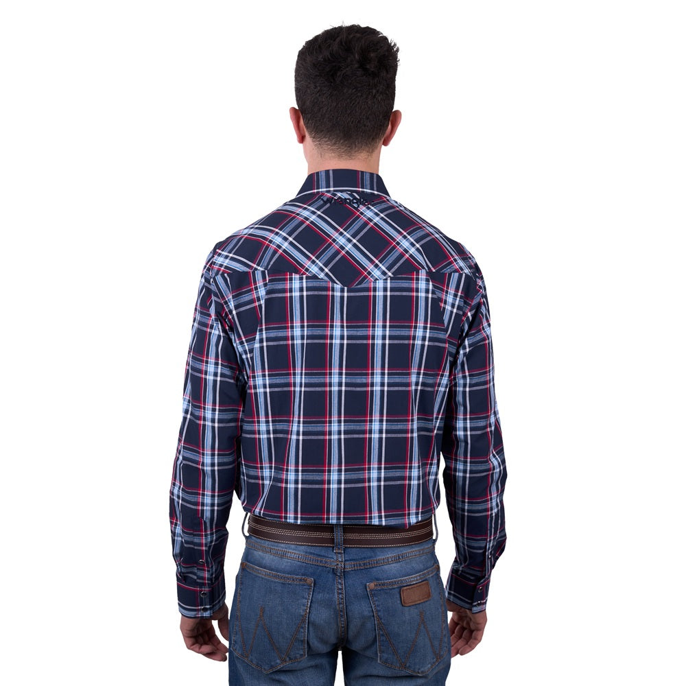 Wrangler Mens Logo Shirt | Hugo | Navy / Red