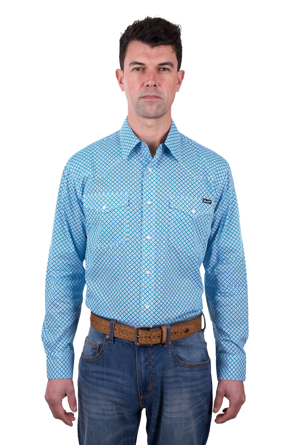 Wrangler Mens Shirt | Jude | Blue / Teal