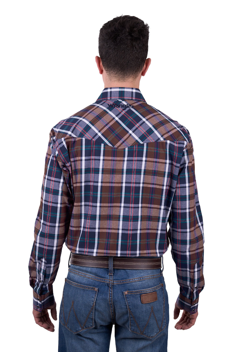 Wrangler Mens Shirt | Milo | Tan / Navy
